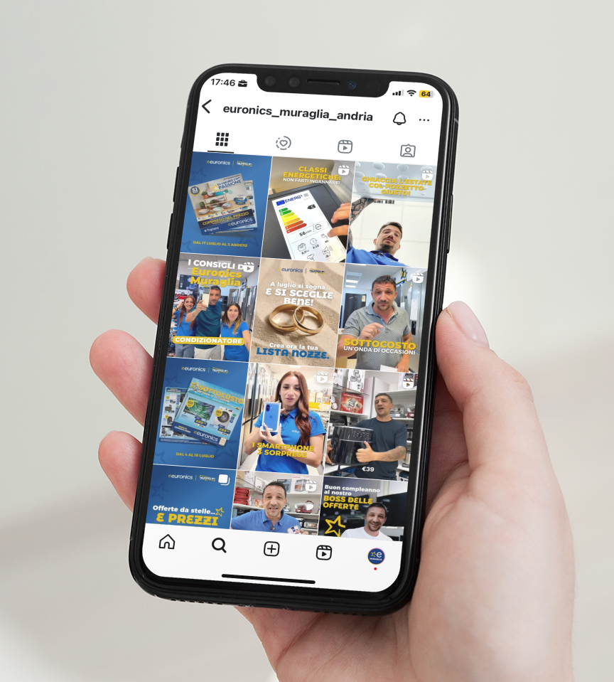 Euronics Muraglia 1 Mockup Of A Woman Holding An Iphone 11 Pro In Portrait Position 2161 El1